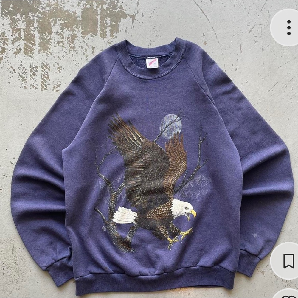 VINTAGE 1992 BALD EAGLE GRAPHIC
SWEATER SWEAT SHIRT
MADE IN USA